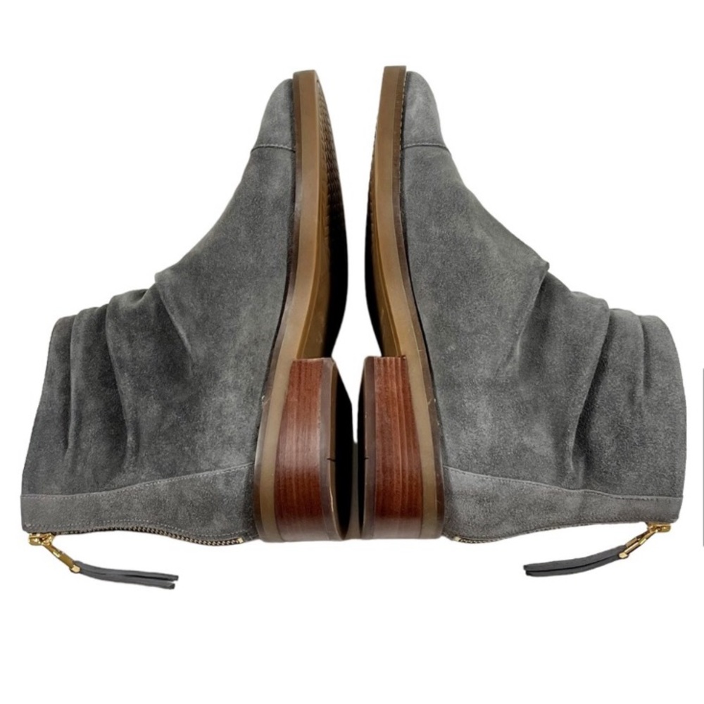 Gray Suede Ankle Boots - Picture 4 of 12
